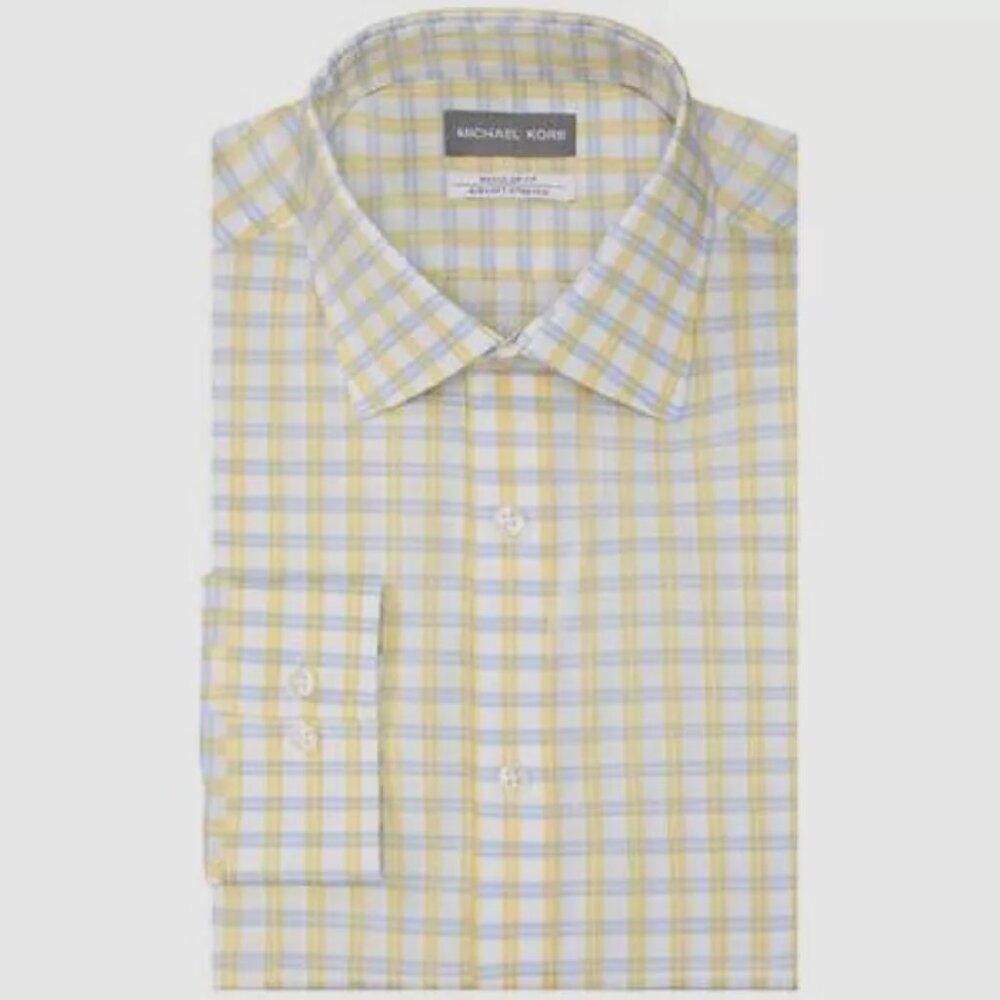 Men's Regular Fit Airsoft Stretch Ultra Wrinkle Free Dress Shirt